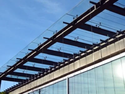 Glass installation enhancing natural light and modern interior design in Decatur